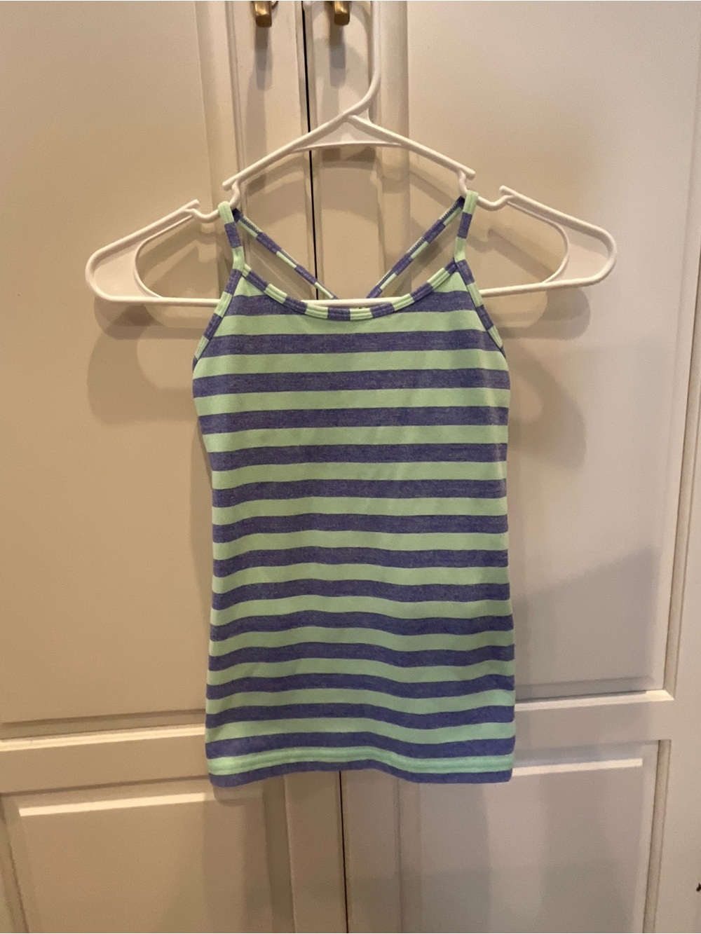 Ivivva Girls Stripped Tank - Blue & Mint Size 7
